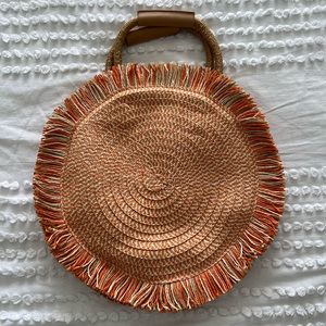 Orange Straw handbag